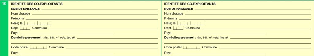 Formulaire p0i cadre 10